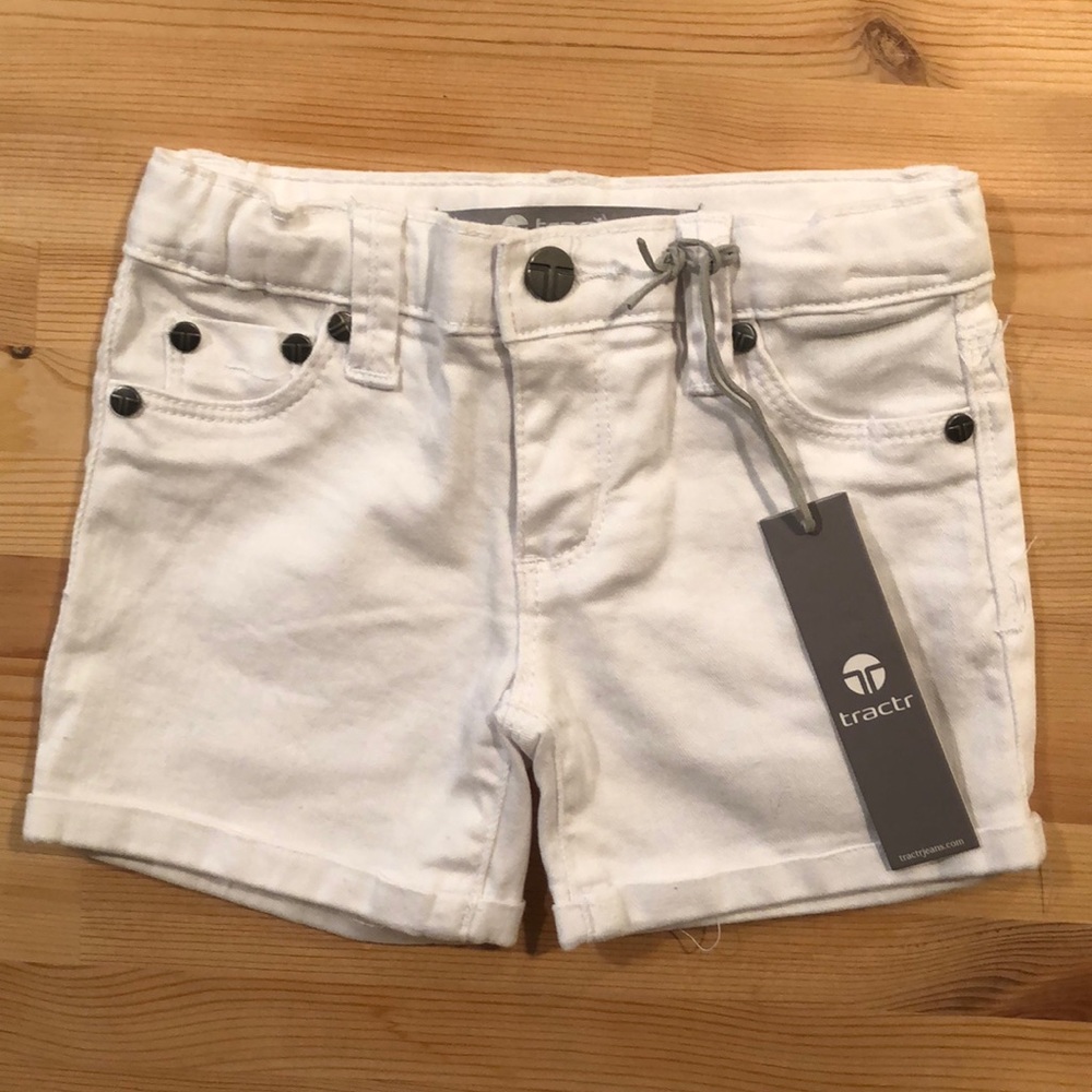 NWT Tractr White Denim Shorts